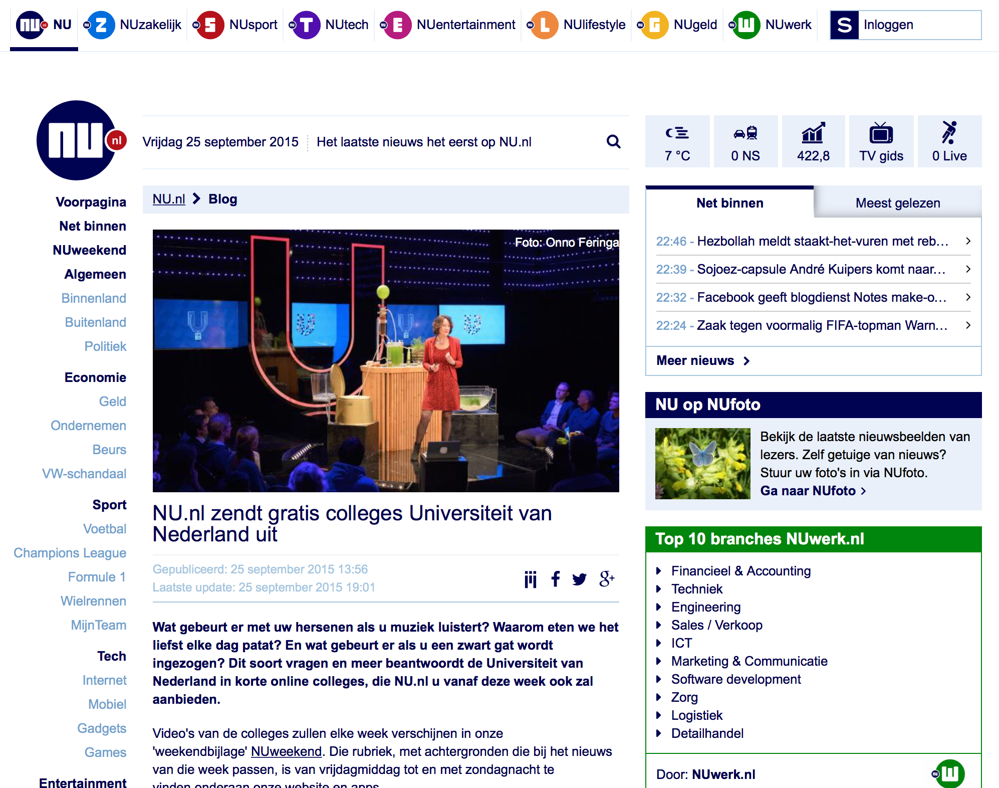 Nu.nl - 25 september 2015